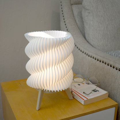 Swirl Lamp Oak