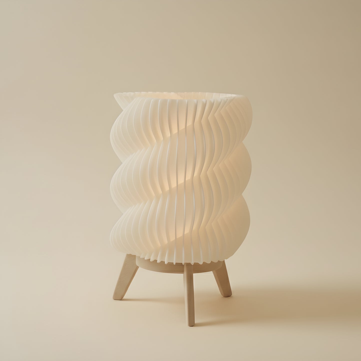 Swirl Lamp Oak