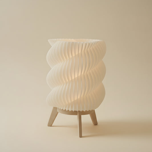 Swirl Lamp Oak